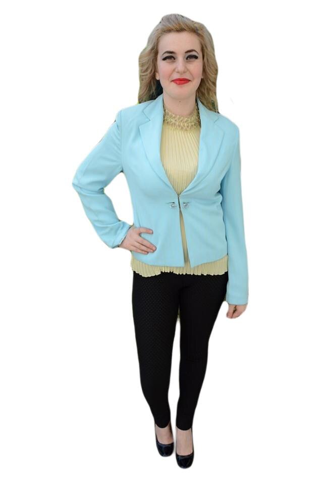 Sacou casual, D&J Exclusive, Albastru, Albastru, 36