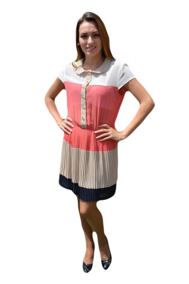 Rochie vaporoasa din material tip voal, D&J Exclusive, Multicolor