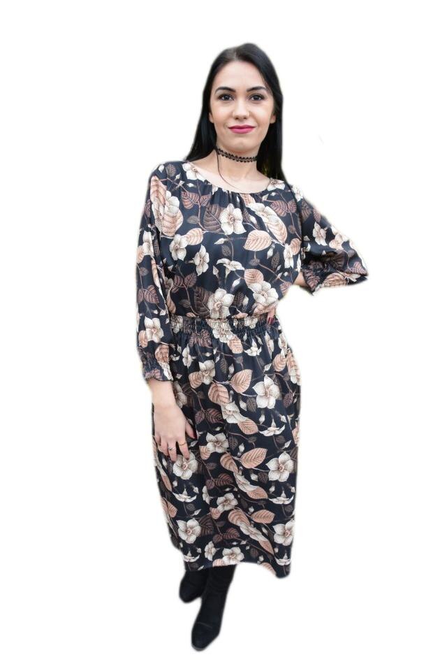 Rochie feminina, eleganta, D&J Exclusive, Negru/Maro