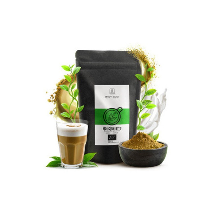 Чай Зелен Hojicha Latte, Mary Rose, BIO, Карамел, Японски Зелен Чай На Прах, Кокосова Захар, Фина Пулпа, Естествен Аромат, Традиционен Процес, Балансиран Вкус, Премиум Селекция, Япония, 30 g
