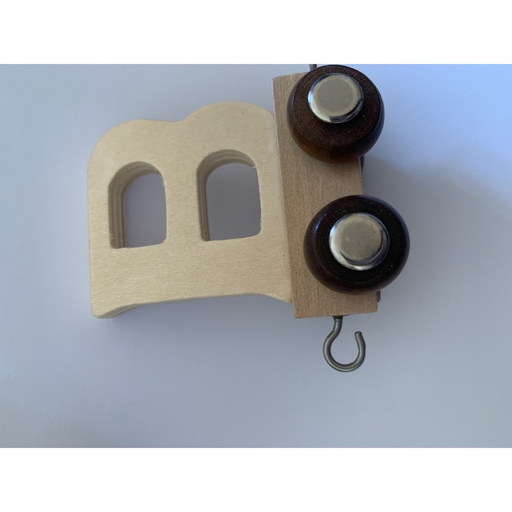 Вагон Буква B, Small Foot, дърво, естествен цвят