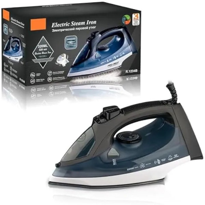 Aparat de calcat cu aburi, 1200W, talpa antiaderenta, cablu retractabil, portabil