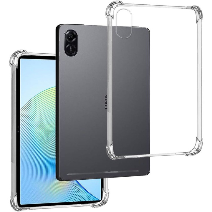 Husa compatibila cu Honor Pad X8a / X8b, 11", Protectie antisoc, Silicon Ultra Slim High Tech, Crystal Clear