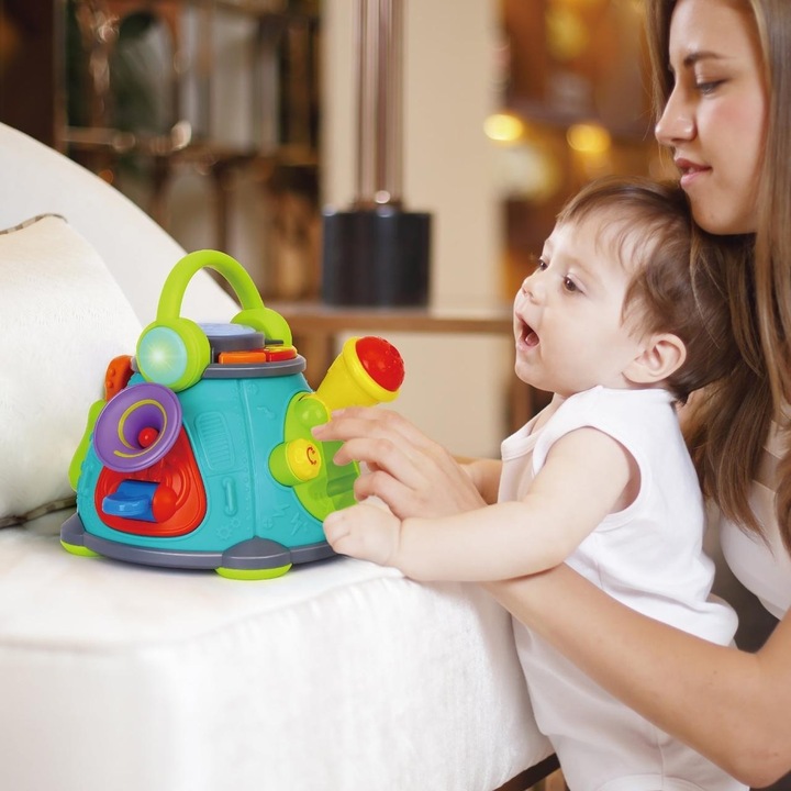 Интерактивна музикална играчка Hola Toys 3119 с микрофон, многоцветна