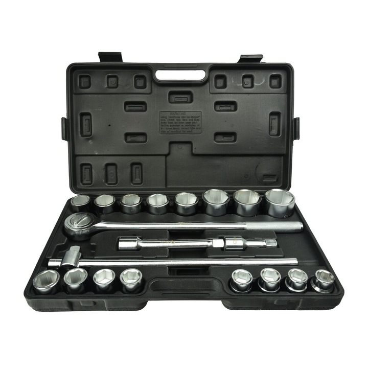 Комплект 21 тръбни ключа Geko G10110, 3/4", Шестоъгълен профил, 19-50 мм, Транспортна кутия, Cr-V, 12 кг