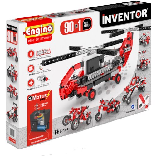 Joc Engino de Constructie Interactiv Inventor 90 Modele Set Motorizat