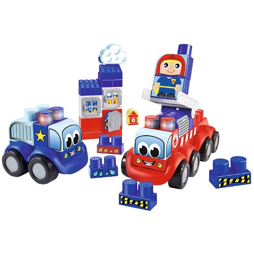 Set Ecoiffier Constructii cu Masinute de Interventie Abrick