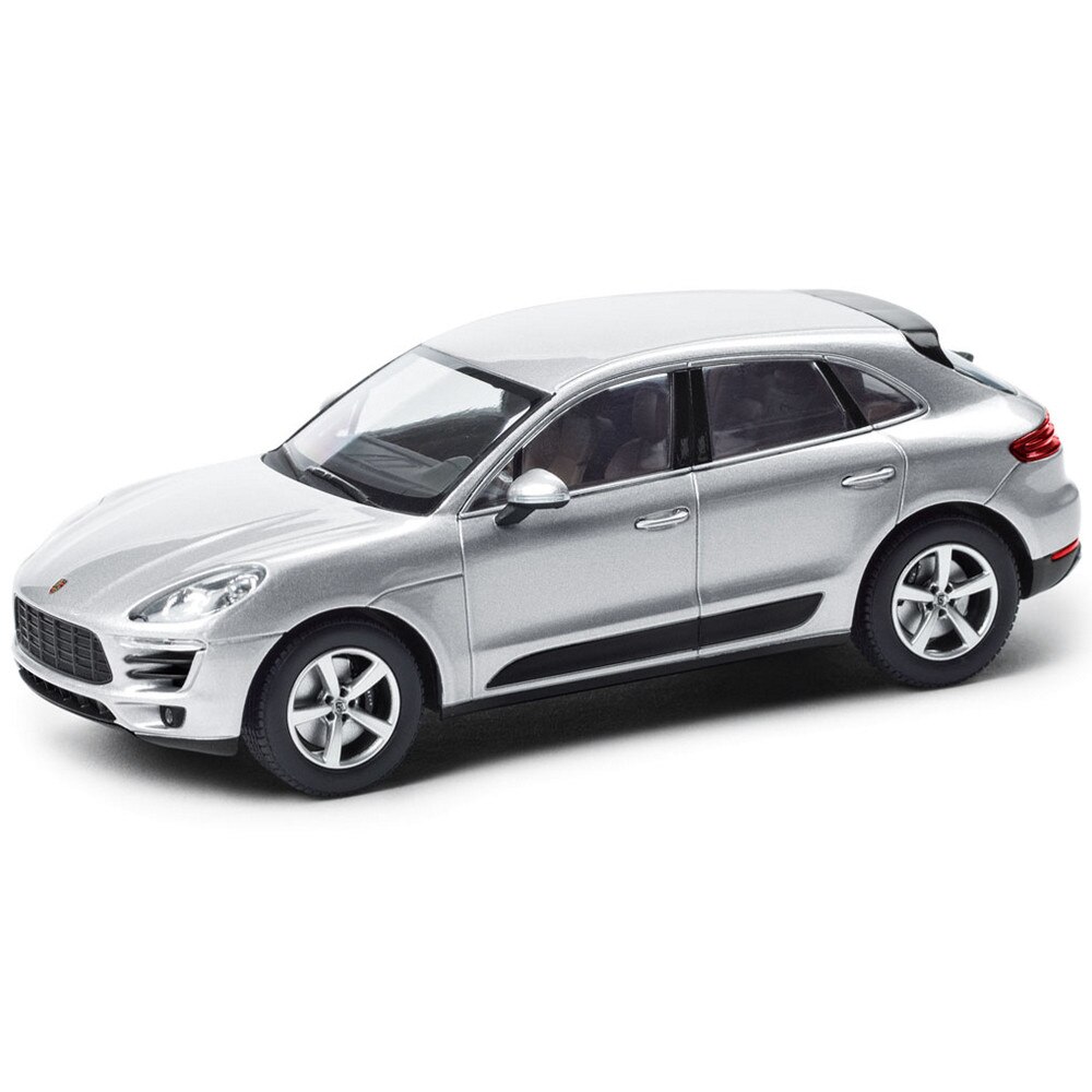 Macheta Auto Porsche Macan, Rhodium Silver Metallic 1:43, Argintiu