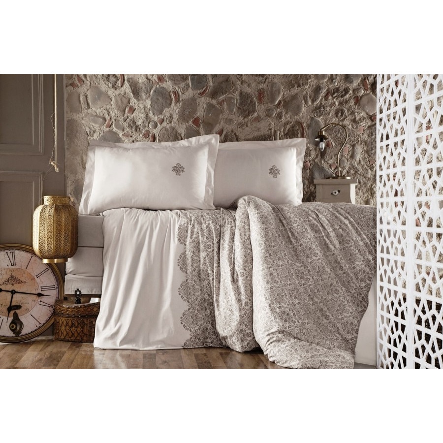 Lenjerie pat dublu bumbac 100% ranforce, Ralex Pucioasa, Tiera V1