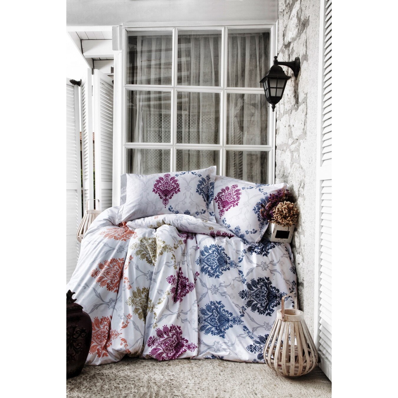 Lenjerie pat dublu bumbac 100% ranforce, Ralex Pucioasa, Ivy V1