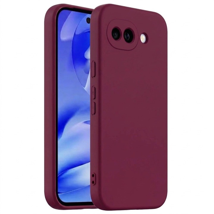 Husa pentru Google Pixel 10a Daden® Silicon SoftFlex, Ultra Slim, Protectie sporita, Interior de microfibra, Visiniu