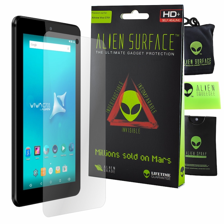 Alien Surface XHD, Allview Viva C701 7, képernyővédő fólia + ajándék Alien Fiber