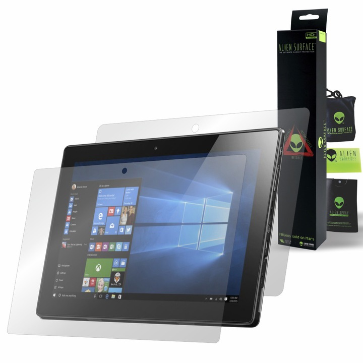 Alien Surface XHD, Lenovo IdeaPad Miix 310-10ICR, képernyővédő fólia, hátsó + ajándék Alien Fiber