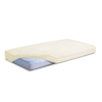 Cearceaf Premium din frotir cu elastic 120x60 cm Ecru 02 Cearceaf Premium din frotir cu elastic 120x60 cm Ecru 02