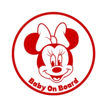 Sticker Auto Minnie - SMAER - Baby On Board - 20cm x 20cm - Rosu Sticker Auto Minnie - SMAER - Baby On Board - 20cm x 20cm - Rosu