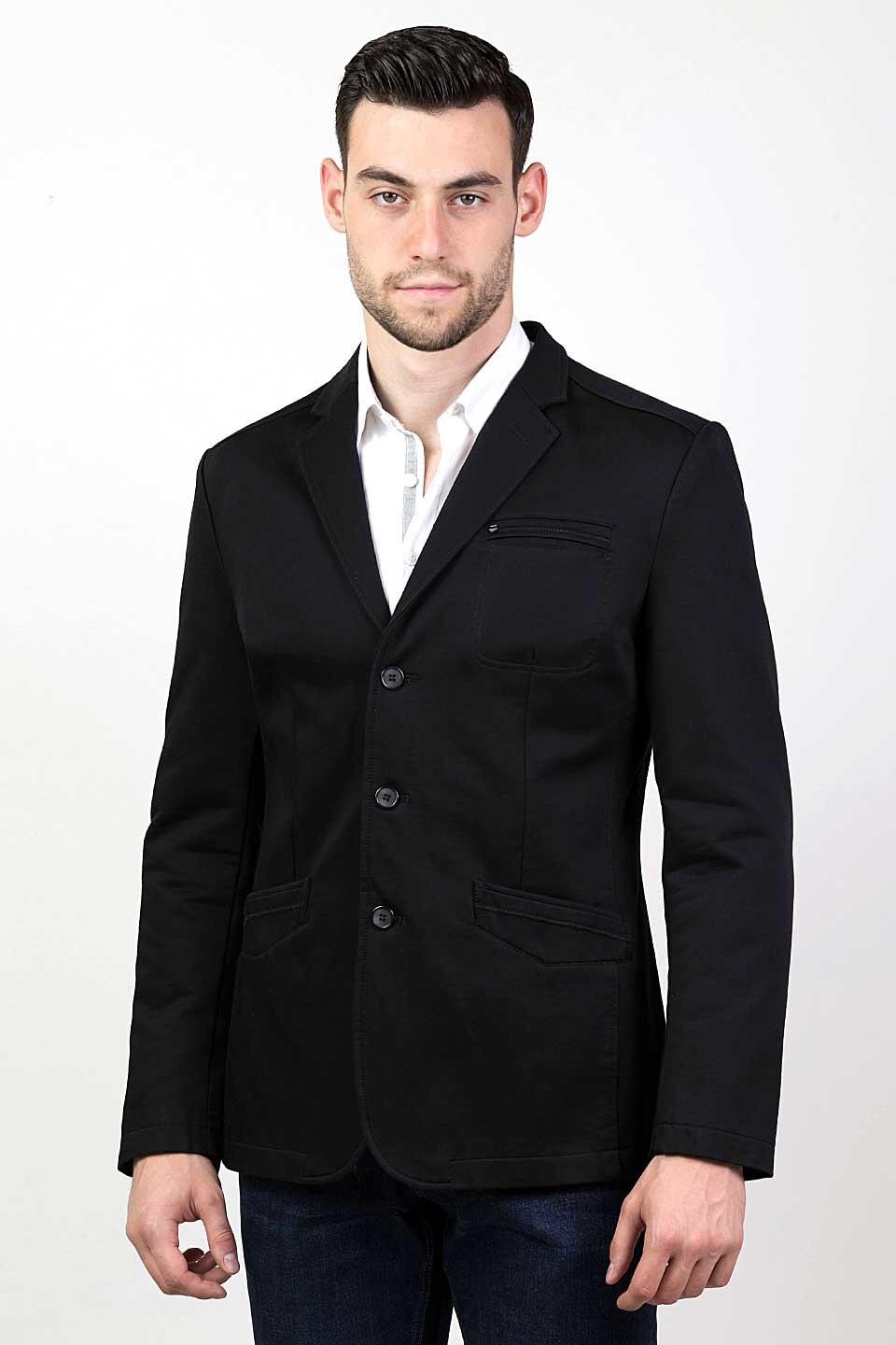 Sacou barbati STYLER, model 61030, negru, Negru, 52