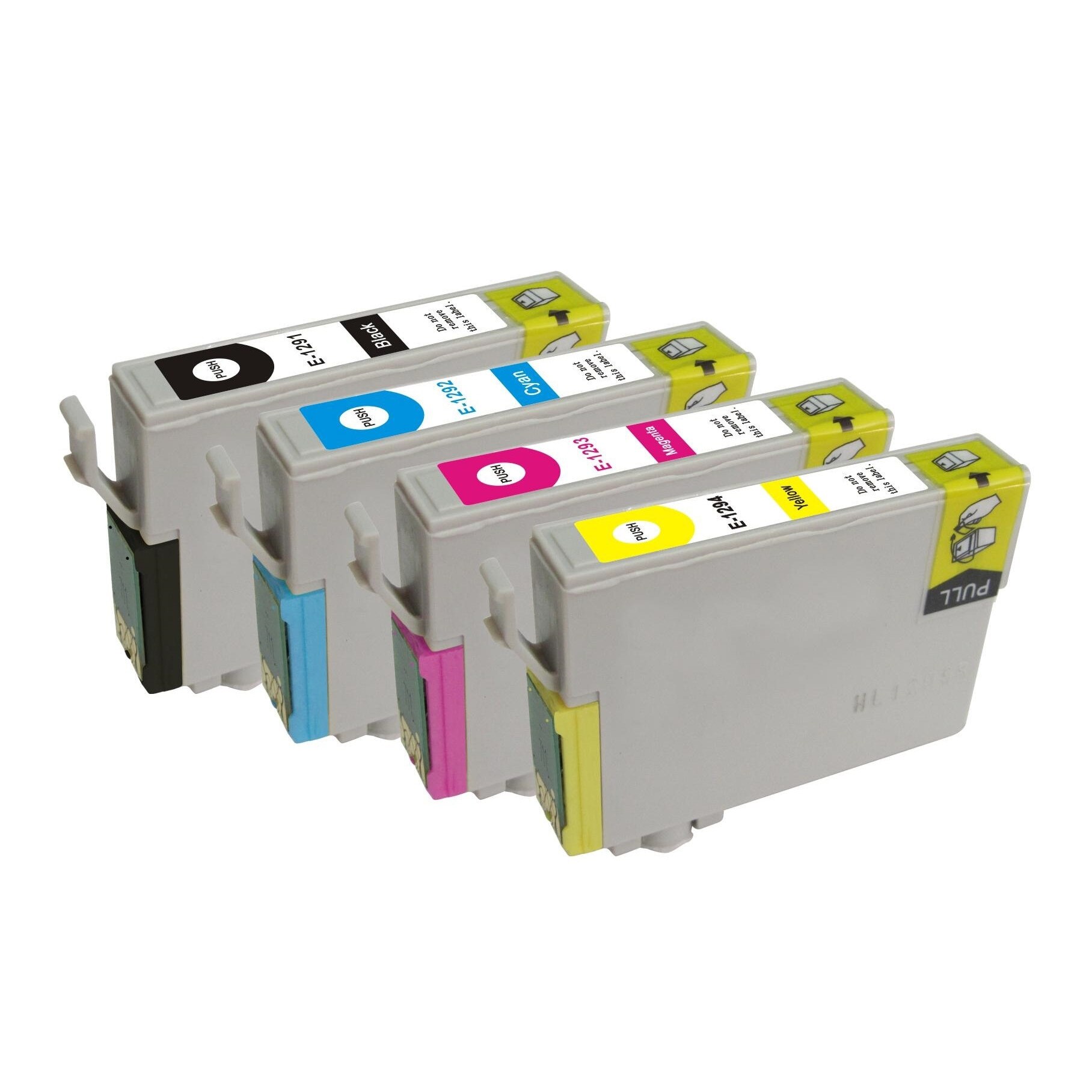 Set 4 cartuse cerneala compatibile Epson T1291 T1292 T1293 T1294 - C13T12914010, C13T12924010, C13T12934010, C13T12944010 - (BK + C+ M + Y)