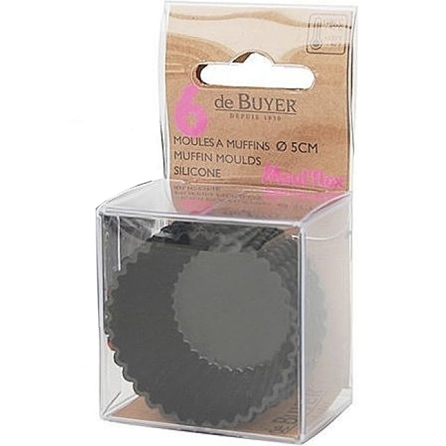 Set 6 forme briose individuale de Buyer, silicon pur, 5 cm