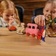 Puzzle 3D de colorat Locomotiva cu vagon UGears 4KIDS