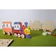 Puzzle 3D de colorat Locomotiva cu vagon UGears 4KIDS