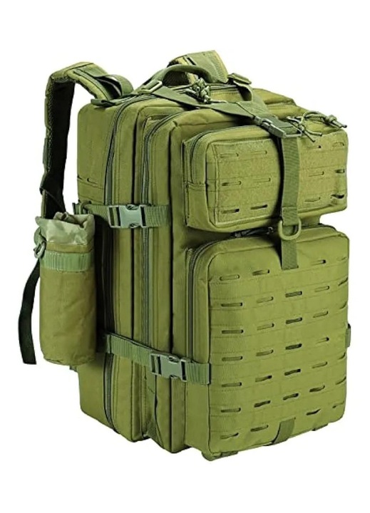 Rucsac tactic Kaki 45L, impermeabil, multifunctional, dimensiuni 28x28x48cm