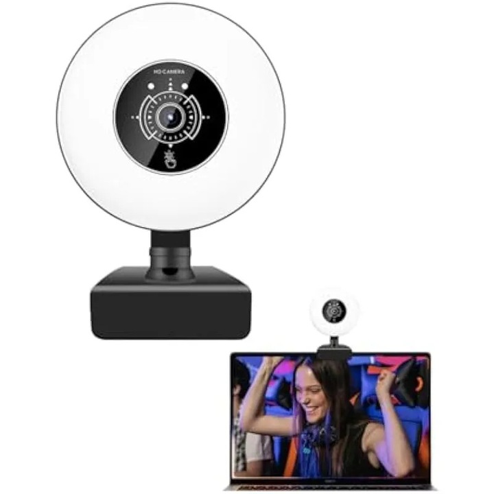 4K UHD уеб камера с микрофон, автофокус, дистанционно управление, черна