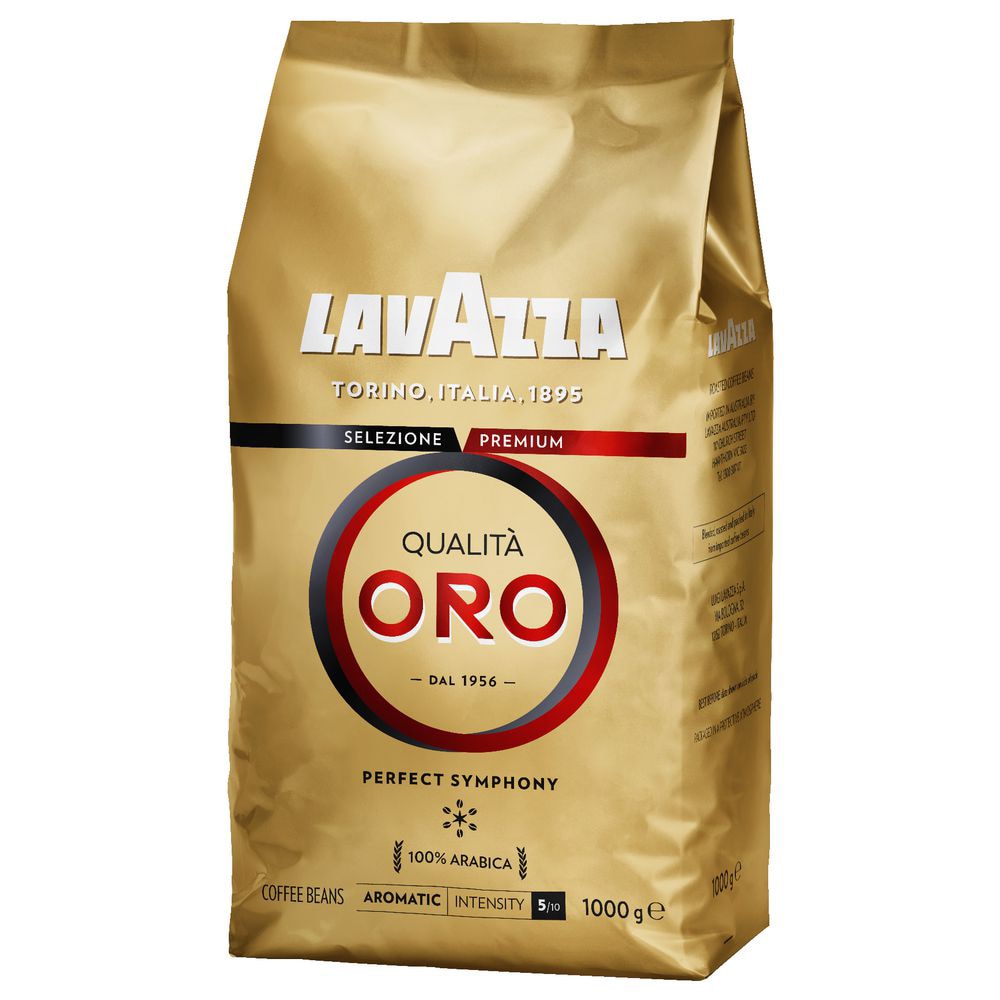 Cafea boabe, Lavazza Qualita Oro, 100% Arabica, 1 kg