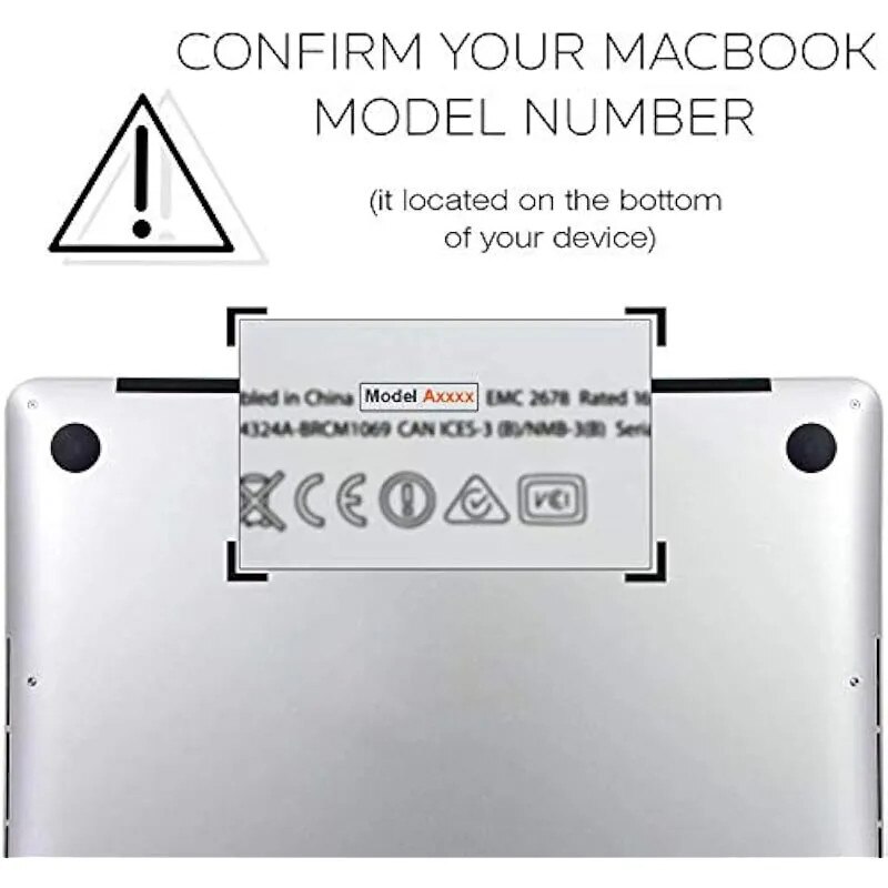 Carcasă pentru MacBook Air 13 inch, multicolor, set complet, ventilație, model 2021-2018