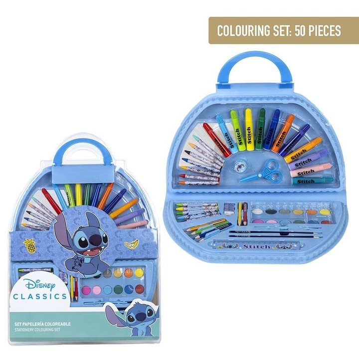 Комплект канцеларски материали Disney Stitch Stationery set 50бр.