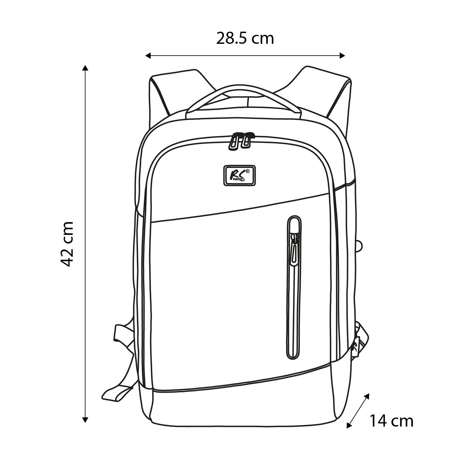 Rucsac Laptop NanoRS 15 "6" Negru Impermeabil RS204 B