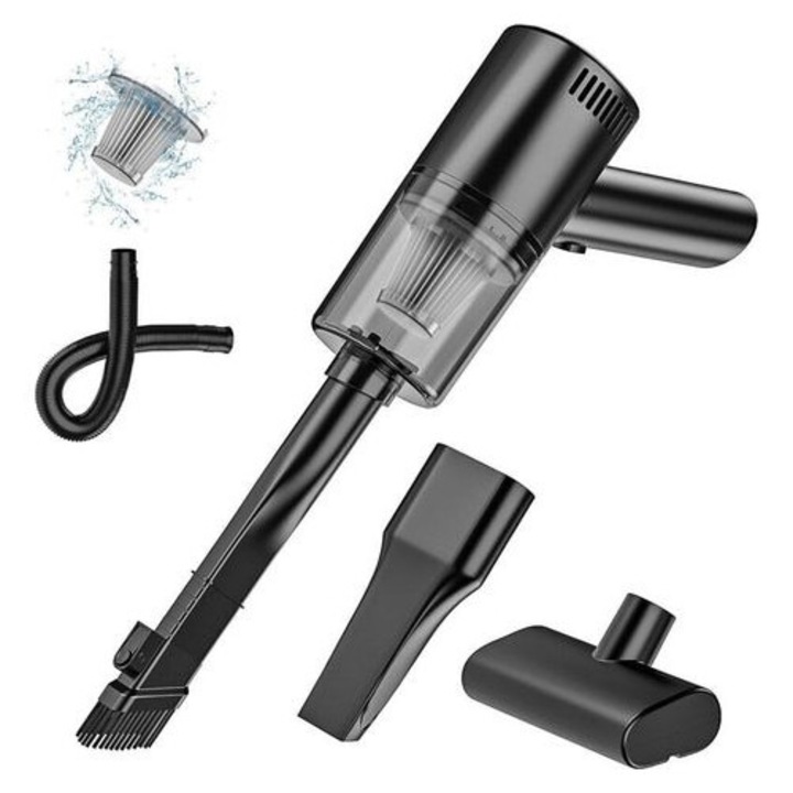 Aspirator Vertical JET 85S, Samsung VS70H25WPT/GE, Putere aspirare 250W, 25.2V, 0.8l, filtrare HEPA, autonomie 60 de minute, black chrometal