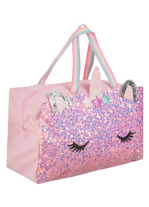 Geanta de Voiaj Roz cu Model Unicorn 45x18x28cm - Rucsacuri, Produse Scoala