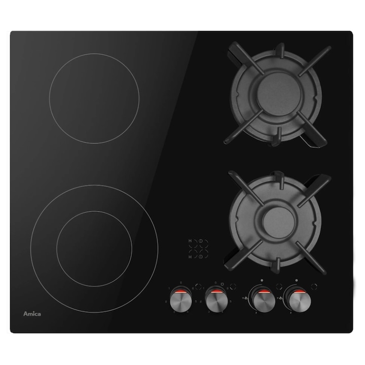 Plita incorporabila cu inductie Cecotec, Bolero Squad I, 29 cm, 2 zone de gatit, 9 trepte de putere, Flex Zone, panou de control tactil, timer, functie Booster, detectare automata a vasului, functie Stop&Go, oprire de siguranta, negru