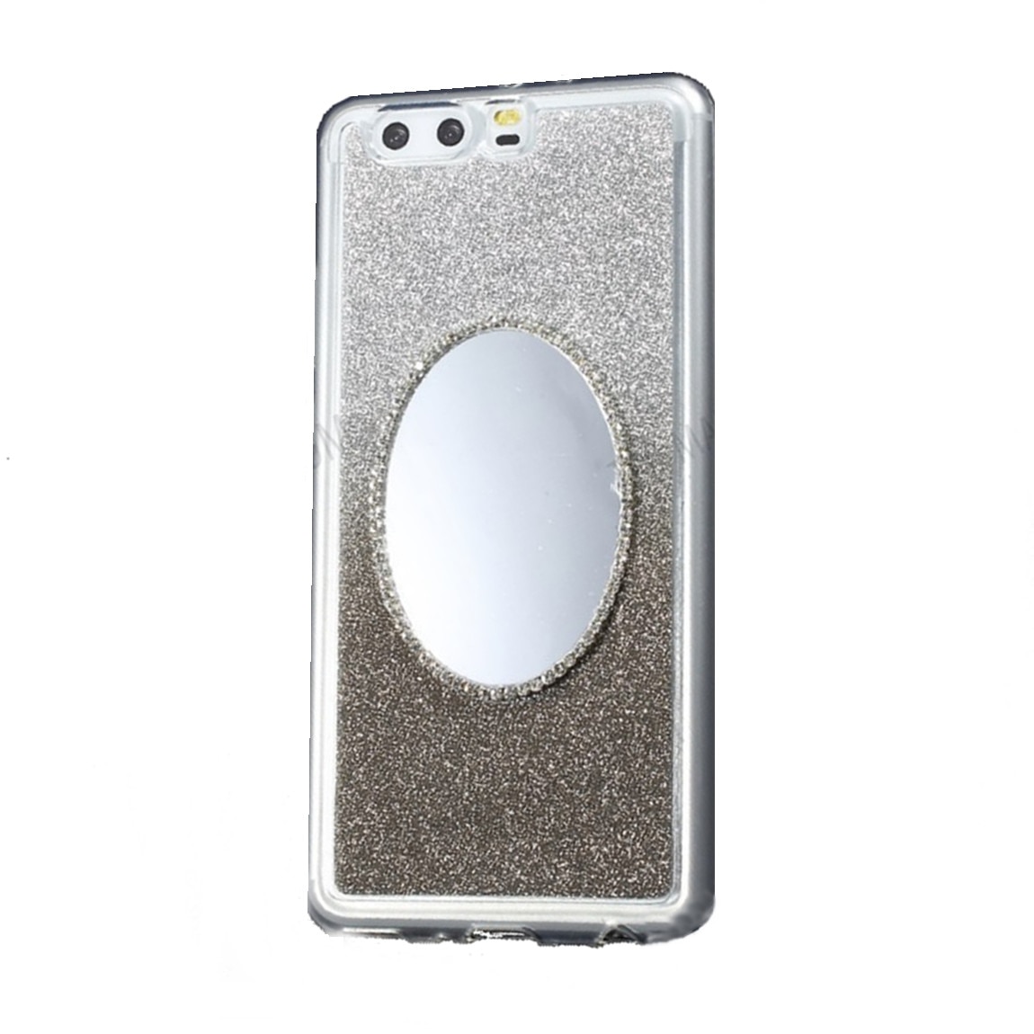Husa Huawei P10 - Sclipitoare, Degrade, TPU, cu Oglinda, Argintie