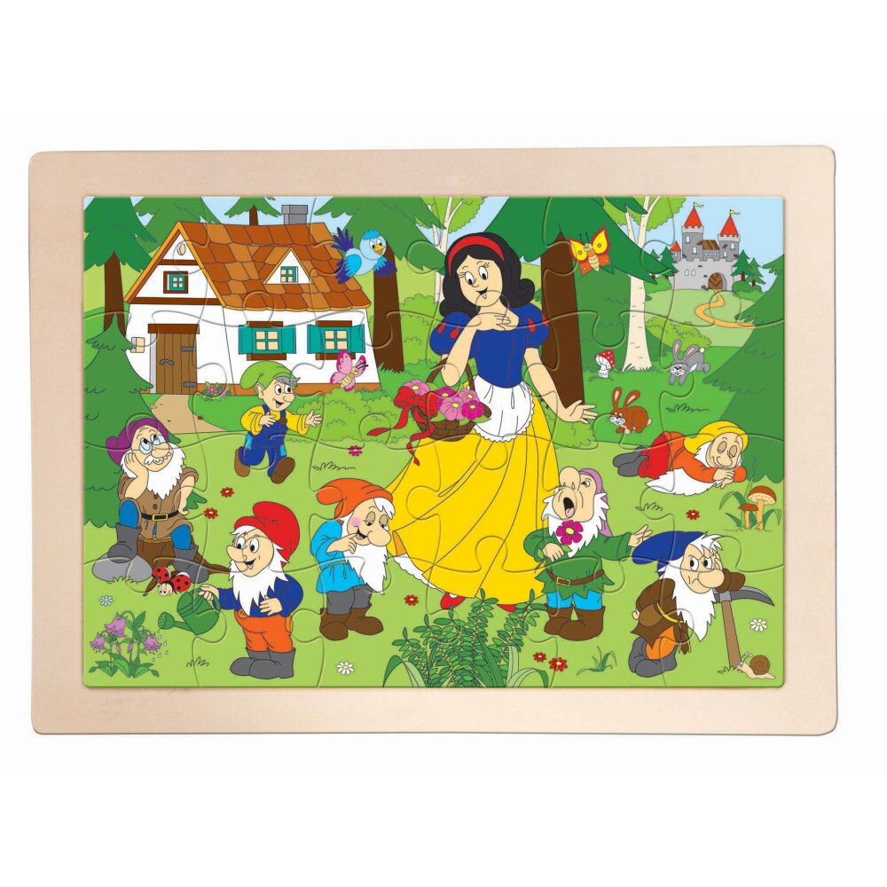 Puzzle Woody, Alba ca zapada, Lemn