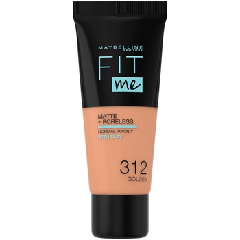 Fond de ten Maybelline New York Fit Me Matte & Poreless 312 Golden, 30 ml Fond de ten Maybelline New York Fit Me Matte & Poreless 312 Golden, 30 ml