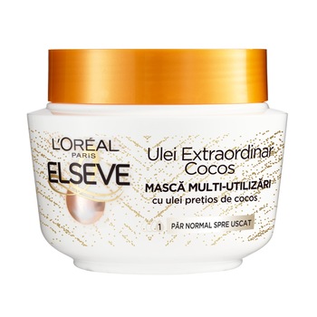 Masca de par L'Oreal Paris Elseve Ulei Extraordinar pentru par normal spre uscat, 300 ml Masca de par L'Oreal Paris Elseve Ulei Extraordinar pentru par normal spre uscat, 300 ml