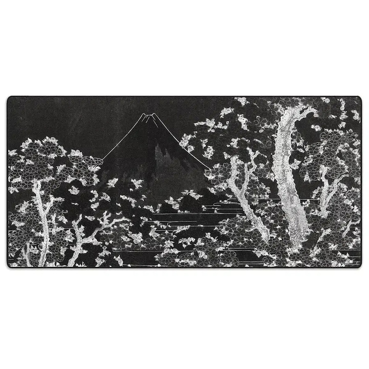 Подложка за мишка "LIT Mousepad" Планината Фуджи с цъфтящи череши - 1200x600x3mm-2