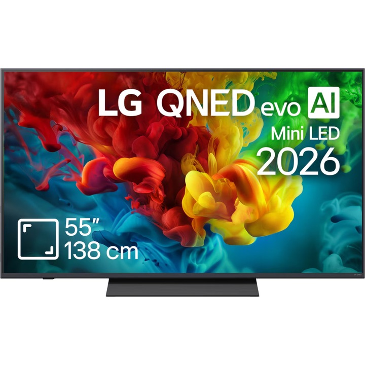 Телевизор Smart LG QNED evo AI Mini LED 55QNED83B3A, 138 см, 4K Ultra HD, Клас F