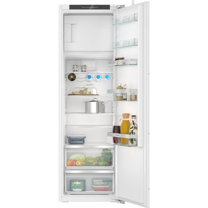 Combina frigorifica incorporabila Siemens KI82LVFE0 iQ300, 280L, Clasa E, Alb