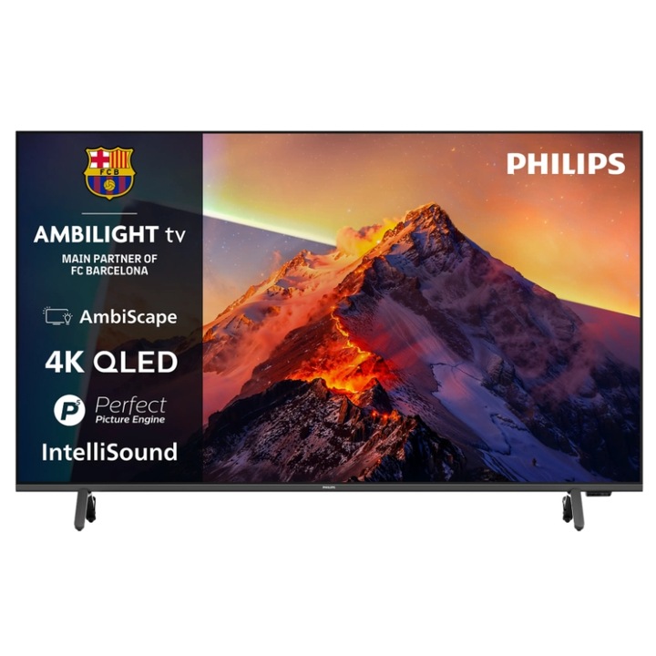Televizor QLED Philips 109 cm 43" 43PQS8611/12, Ultra HD 4K, Smart TV, WiFi, CI