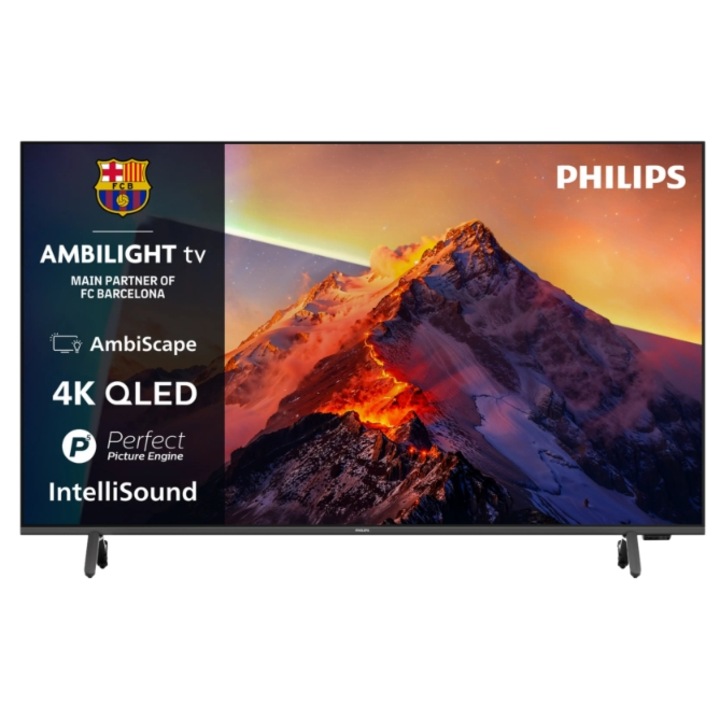 Televizor QLED Philips 127 cm 50" 50PQS8611/12, Ultra HD 4K, Smart TV, WiFi, CI