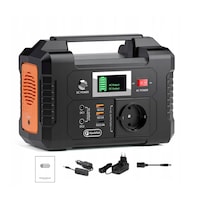 Statie Energie Portabila Flashfish E200, Portable Power Station 151Wh, 200W, Porturi AC DC USB-A QC3.0, Pure Sine Wave, Compact 1.85kg, Sursa Backup Casa & Outdoor