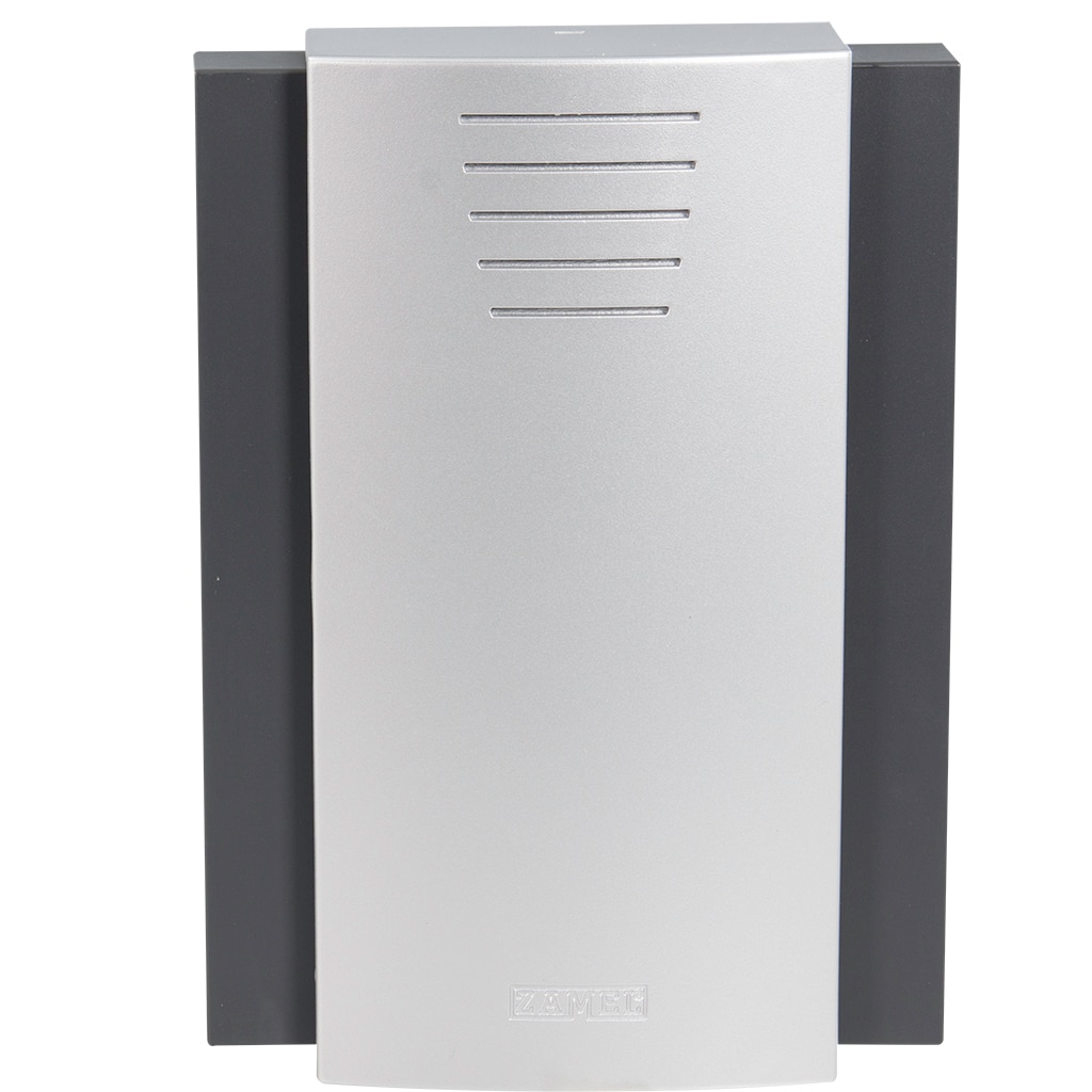 Sonerie electrica ZAMEL GNS-208 cu doua tonuri, 230V, Gri/Argintiu