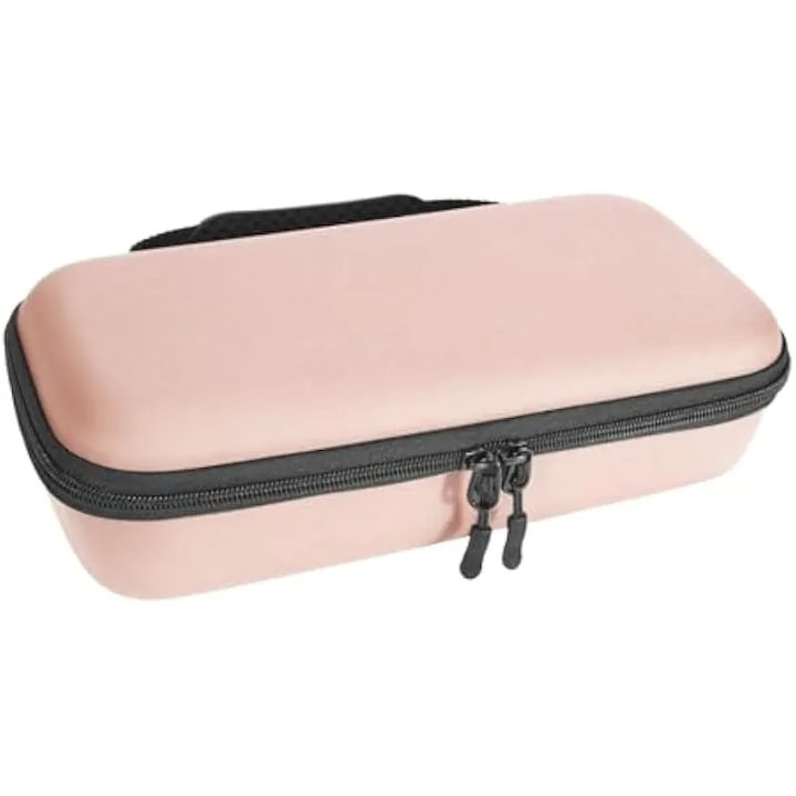 Husa rigida de calatorie pentru Mac Mini M4/M4 Pro, roz, cu buzunar pentru accesorii