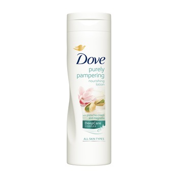 Lotiune de corp Dove, fistic si magnolie, 400 ml Lotiune de corp Dove, fistic si magnolie, 400 ml