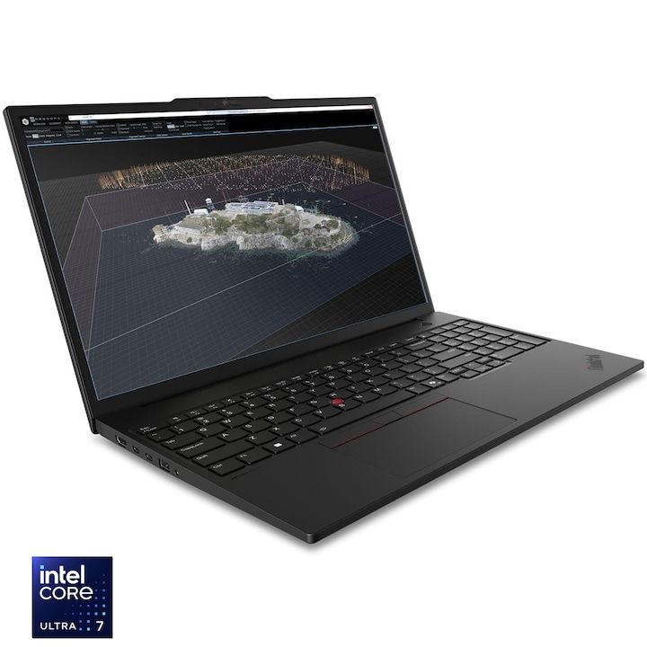 Laptop Lenovo ThinkPad P16s Gen 4 cu procesor Intel® Core™ Ultra 7 265H pana la 5.3GHz, 16", WUXGA, 64GB RAM, 1TB SSD, NVIDIA® RTX PRO 1000 8GB GDDR7, Windows® 11 Pro, Black