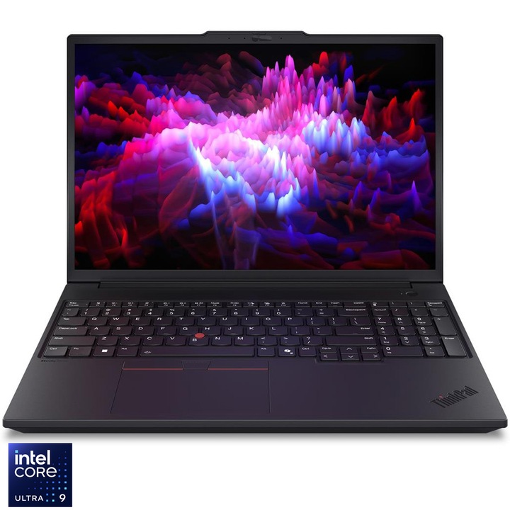 Laptop Lenovo ThinkPad P16v Gen 3 cu procesor Intel® Core™ Ultra 9 285H pana la 5.40GHz, 16", WUXGA, 32GB RAM, 1TB SSD, NVIDIA® RTX PRO 2000 8GB GDDR7, No OS, Black