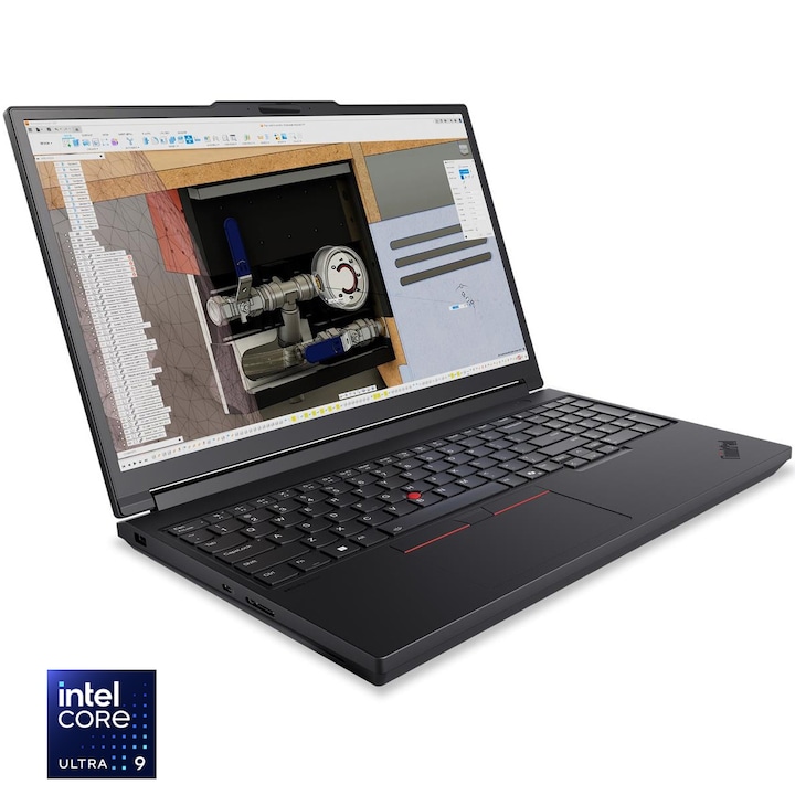 Laptop Lenovo ThinkPad T16g Gen 3 cu procesor Intel® Core™ Ultra 9 285HX pana la 5.5GHz, 16", 3.2K, Touch, 64GB RAM, 4TB SSD, NVIDIA® GeForce RTX™ 5080 16GB GDDR7, Windows® 11 Pro, Black