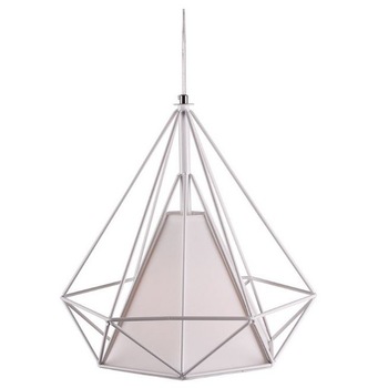 Lustra Edeea alba cu structura metalica, fir ajustabil, diametru 38 cm, Maison M Lustra Edeea alba cu structura metalica, fir ajustabil, diametru 38 cm, Maison M